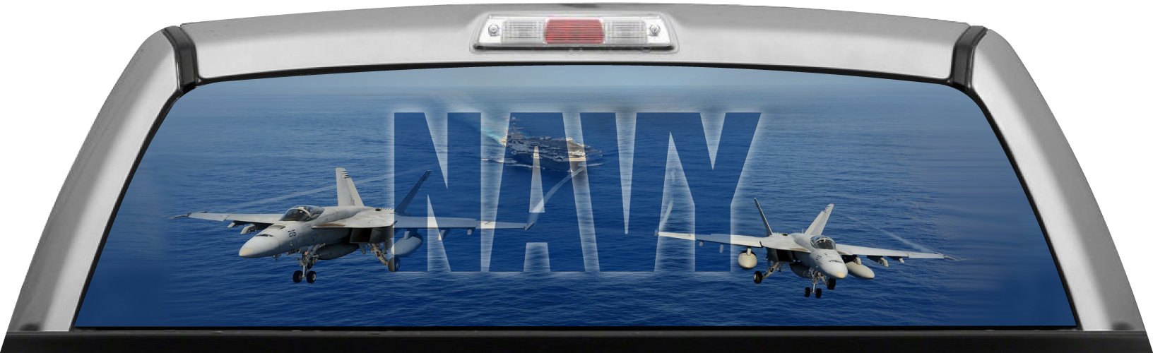 Navy 009 Window WRAP : USA : Navy Take Off Jets : Truck Car Rear Decal Sticker