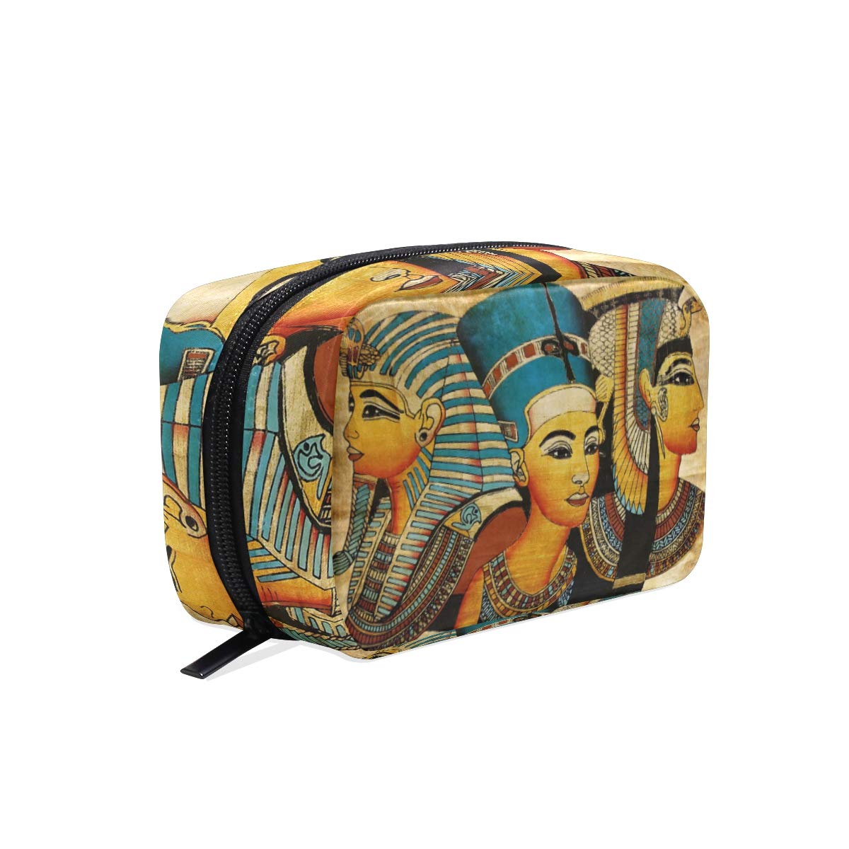 ALAZA Ancient Egyptian Culture Makeup Cosmetic Portable Pouch Bag Organizer Capacity Storage Bag for Women Girls