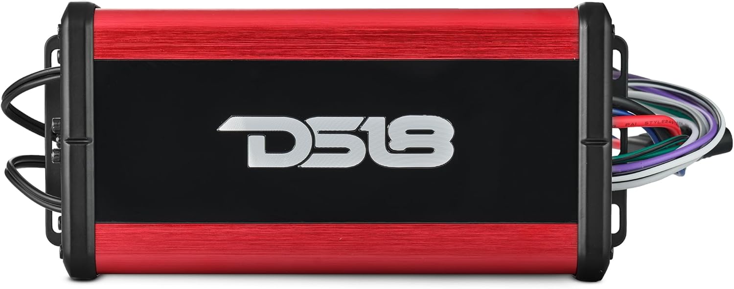 DS18 NXL-N4 Hydro 4-Channel Class D Amplifier – 720W Max Ultra Compact Digital Marine Amp, Waterproof IP Rated, Car, ATV, UTV & Boat Audio System