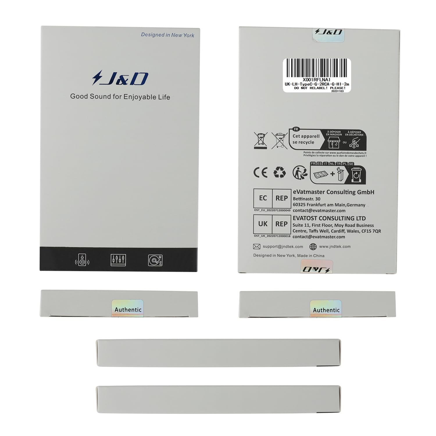 J&D USB-C do 2 RCA Kabla, USB Type-C do 2 RCA Męskiego Audio Stereo Y Rozdzielacza Kabla Przewodu Dostosowany Dla iPhone 16/17 Serii, Google Pixel 10/9/8, MacBook Pro, Tablety, Laptopy, 2 m