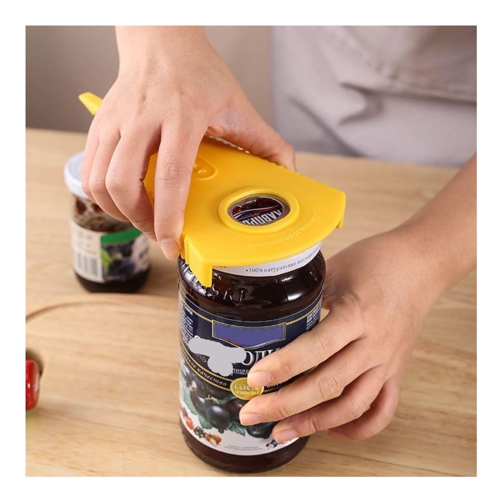 Abrelatas y botellas universal – Abridor de tarros manual de fácil agarre para cocina y hogar – Herramienta de cocina sin esfuerzo para personas mayores y artritis – Diseño duradero y compacto