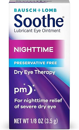 Bausch Lomb Soothe - Ungüento ocular lubricante nocturno - 013 onzas paquete de 6