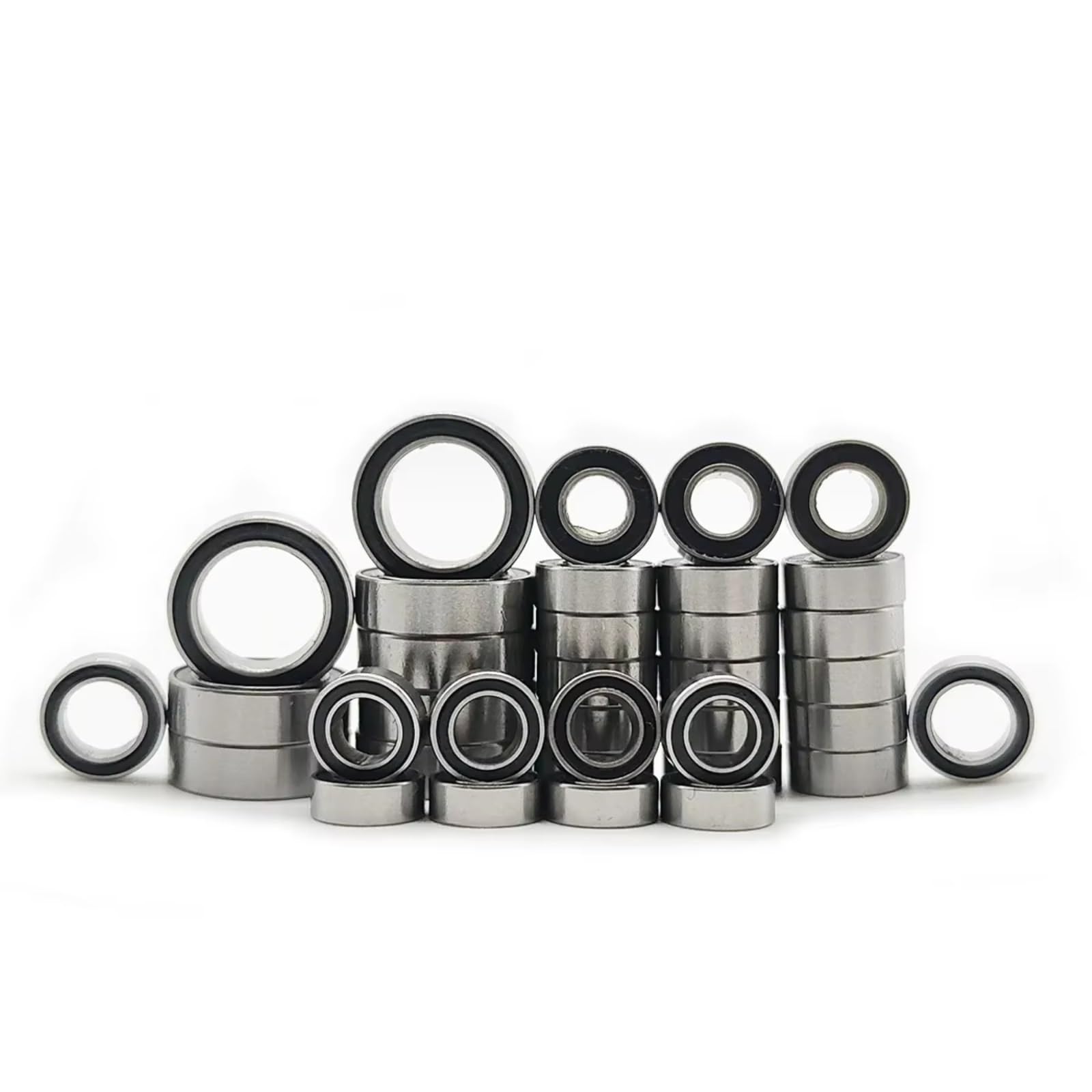 Für Traxxas Für Mini Für Slash Für E-Revo Für Summit Für Rally 1/16 36 Stück Komplette Kugellager Chromstahl Schwarz Gummi Abgedichtet RC RC Lagerteile