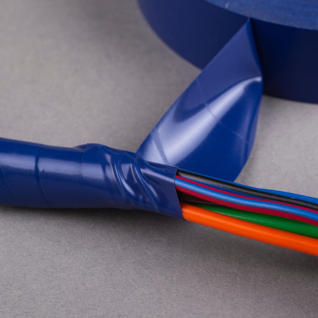 GOCABLETIES - Cinta aislante eléctrica negra 50 mm x 33 m 96 Rollos