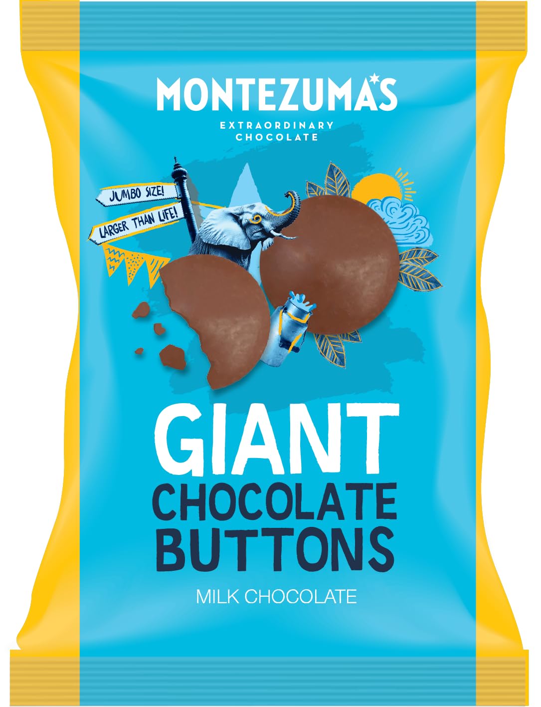 Montezuma's Giant Milk Chocolate Buttons, Gluten Free, 120g Bag