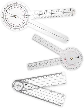 Rehabilitation Advantage 3 Piece Goniometer Set, 360 Degree ISOM