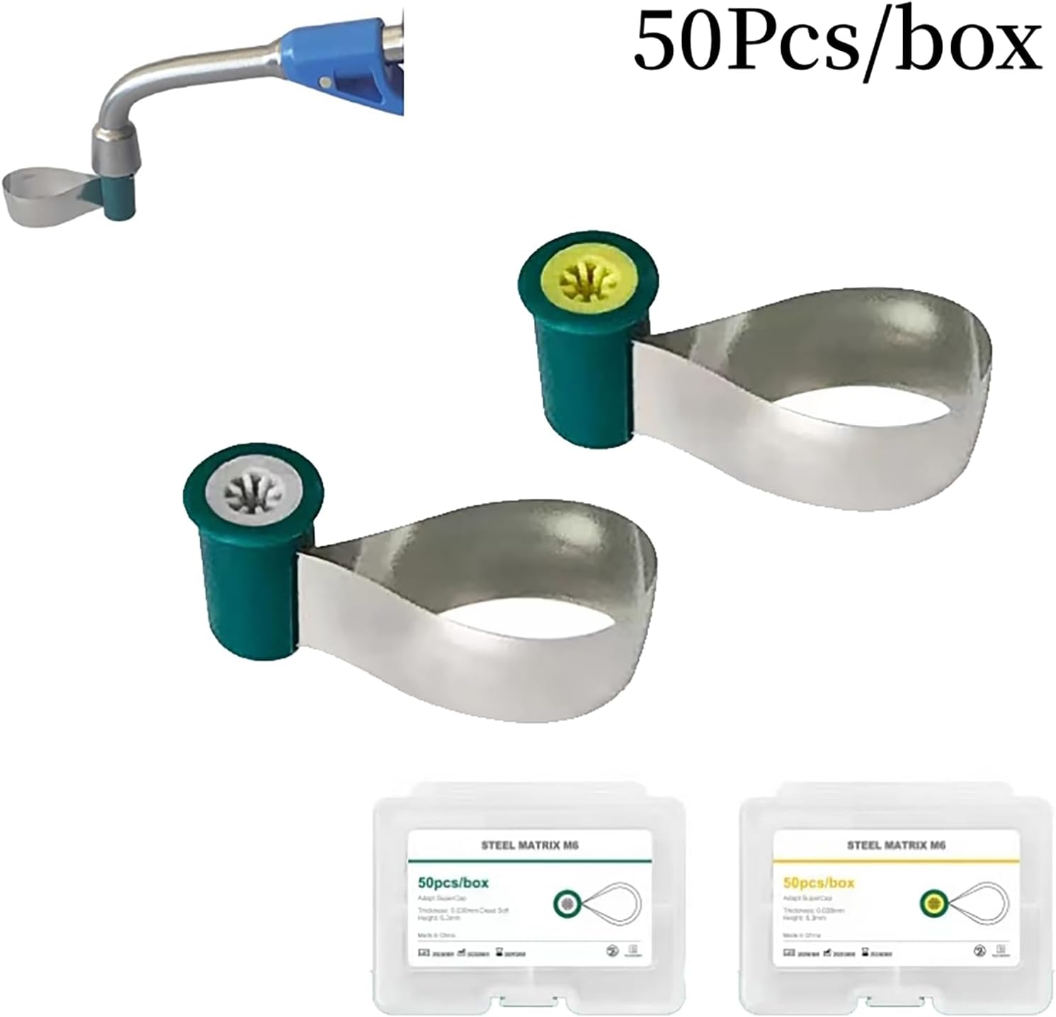 Dental Sectional Matrix System, Adjustable Dental Matrices Matrix Bands, Double-Side Contoured Anatomically Shaped Matrix Bands (SuperLock tensioning Instrument Set)