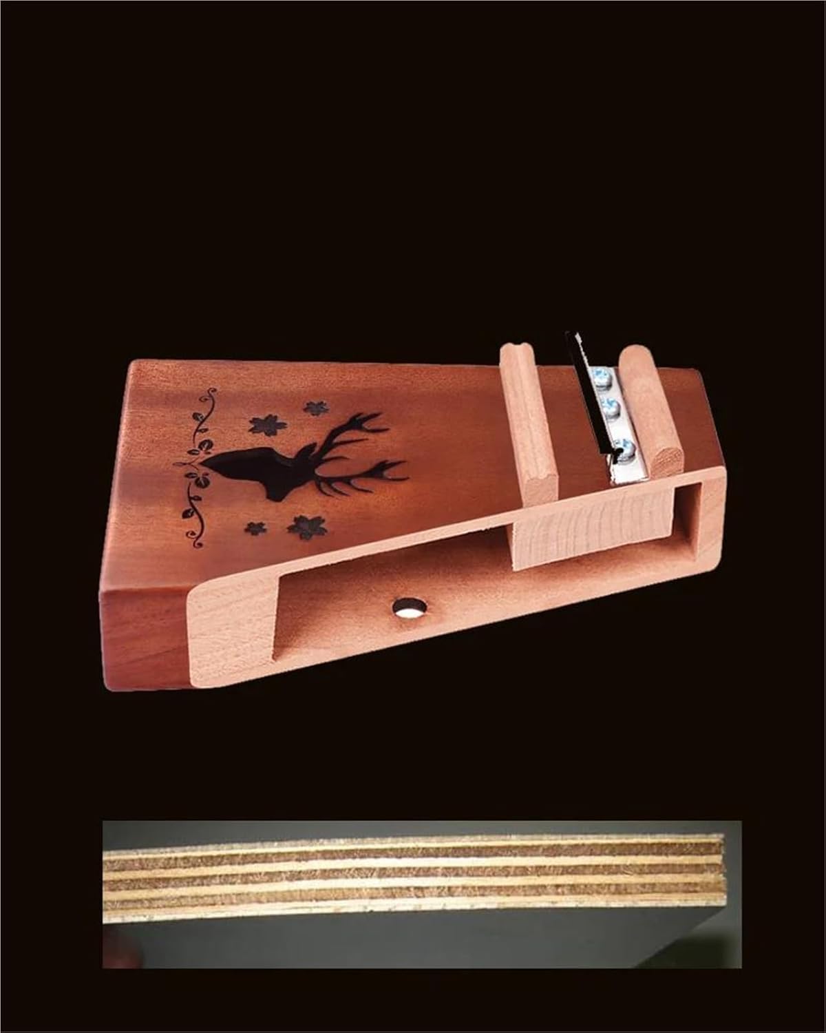 Beginners Kalimba 17 Key Kalimba Thumb Piano Solid Mahogany Fingerboard Instrument