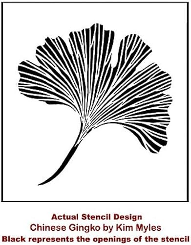Miniatura 9 de Plantilla de pared de ginkgo chino - Plantillas florales para paredes - Diseños de plantillas de flores - Plantilla reutilizable para pintar paredes