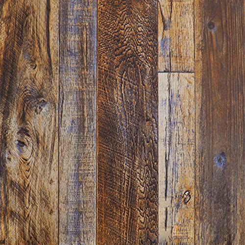 Vandod Papier peint imitation bois, autocollant en vinyle, amovible, 44,5 x 600 cm, marron