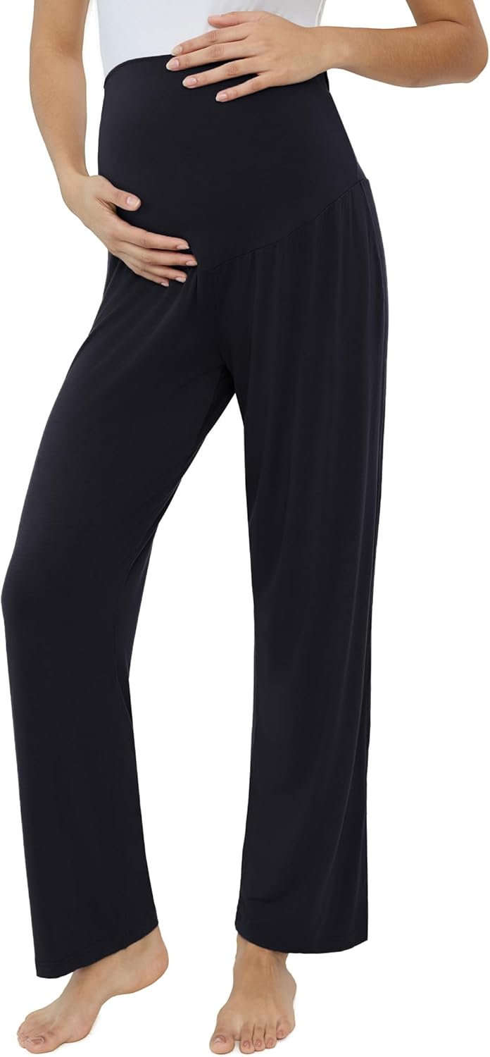 Joyaria Womens Maternity/Pregnancy Sweatpants Long Yoga/Pajama/Lounge Pants Over The Belly - Image 5