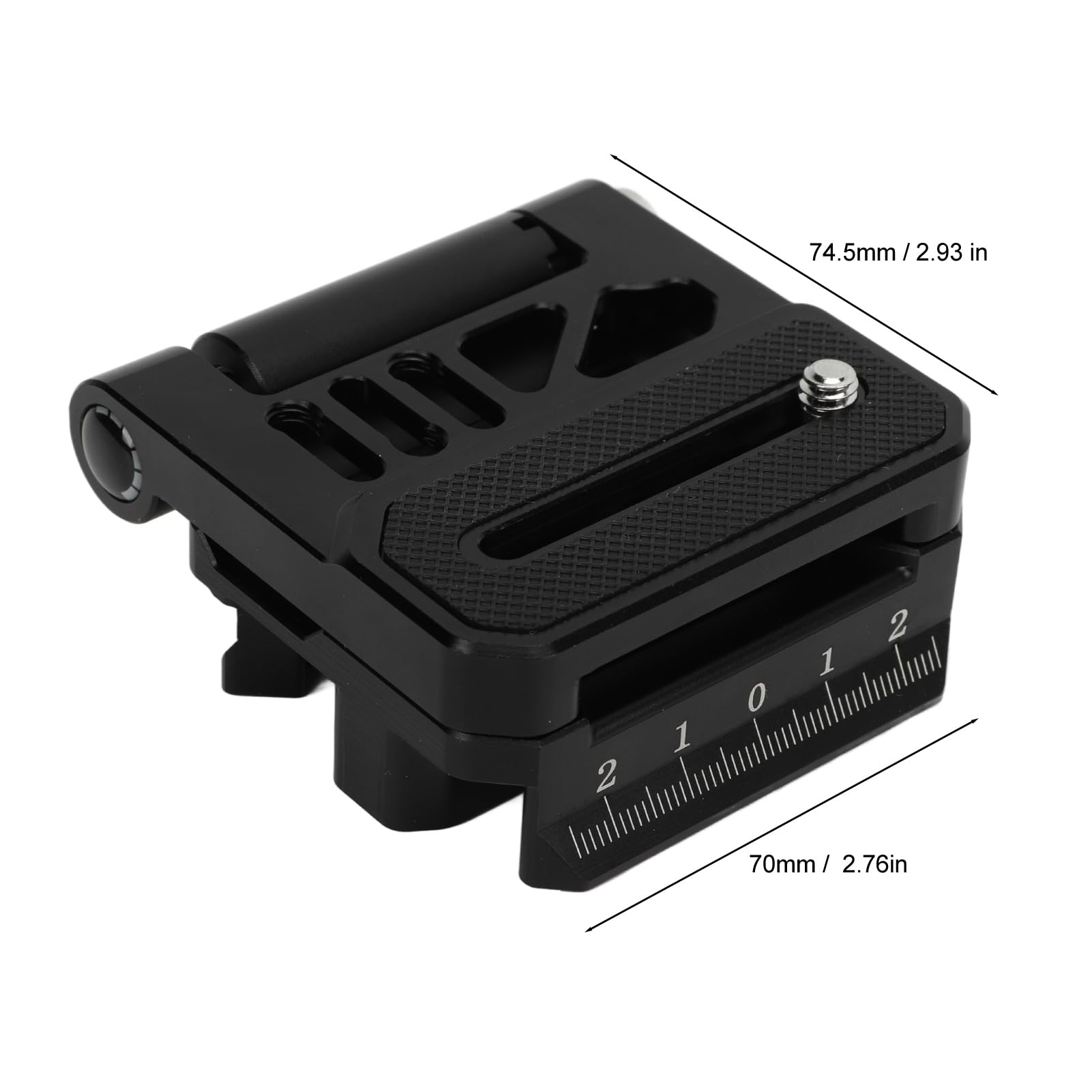 Piastra a L con rilascio rapido, supporto verticale per fotocamera con fori per viti da 1/4" e 3/8", piastra treppiede con testa sferica pieghevole in lega di alluminio, adatta per