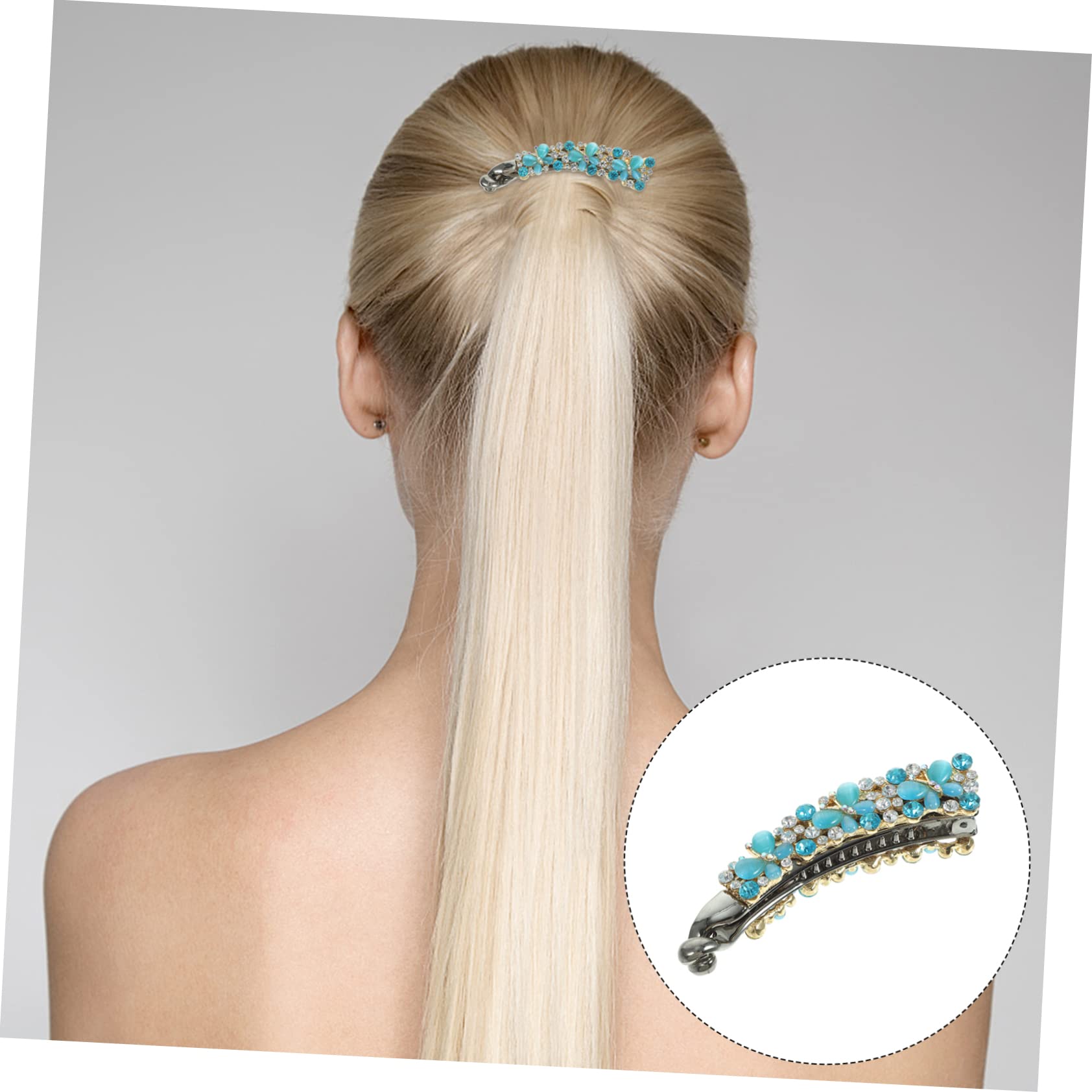 MAGICLULU Lot De 5 Pinces À Cheveux Banane En Strass Pour Femmes Accessoires De Coiffure Épais Pour Cheveux Bouclés