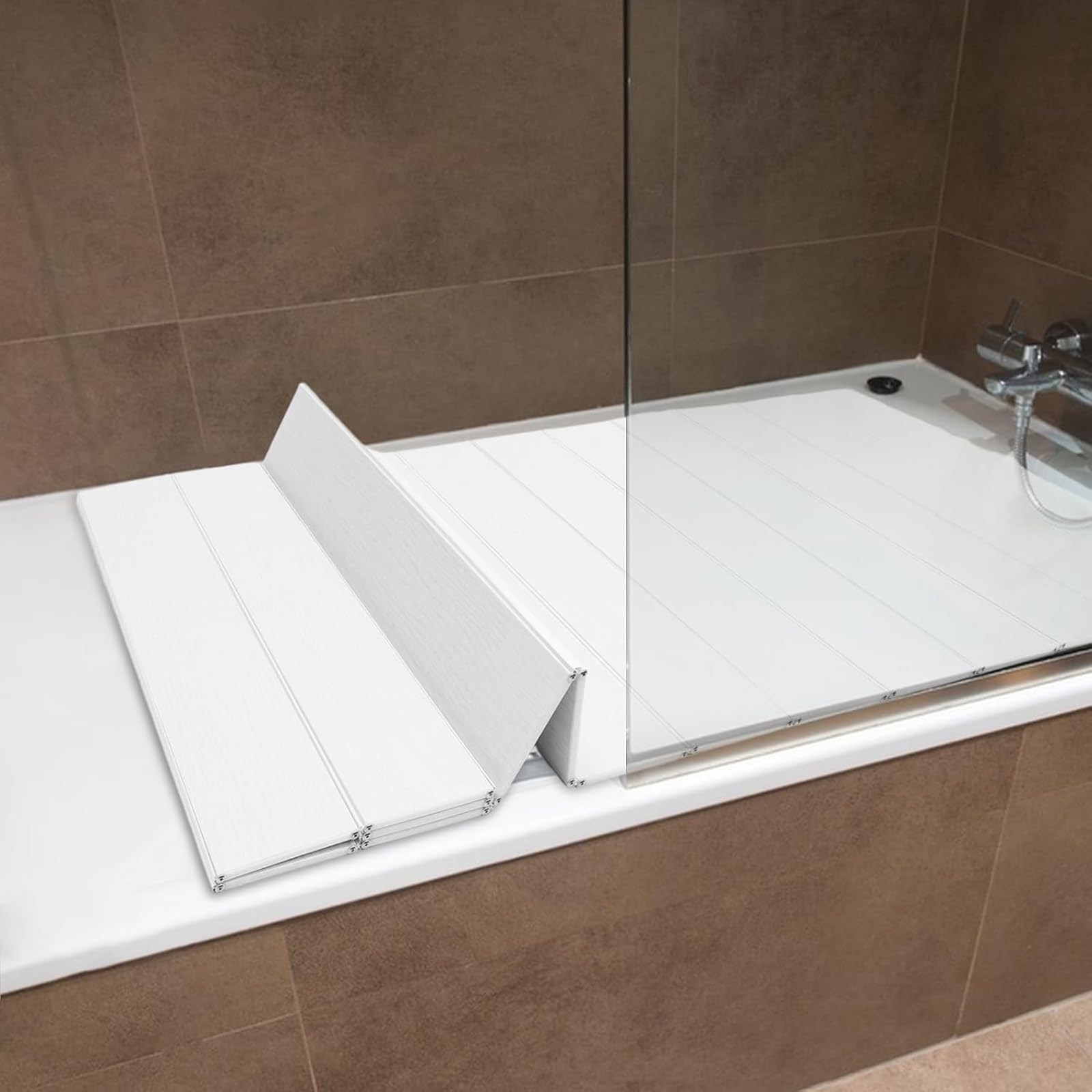 Bandeja de bañera de PVC de 150 x 70 x 0,6 cm, ajustable, impermeable, perfecta para relajarse con libros, bebidas, aperitivos, se adapta a la mayoría de bañeras para amantes del spa.