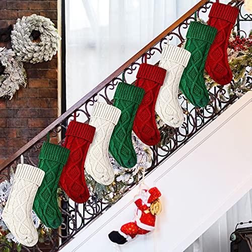 image for ITUBU Christmas Stockings Knitted Xmas Stockings 18 Inches Double-Side