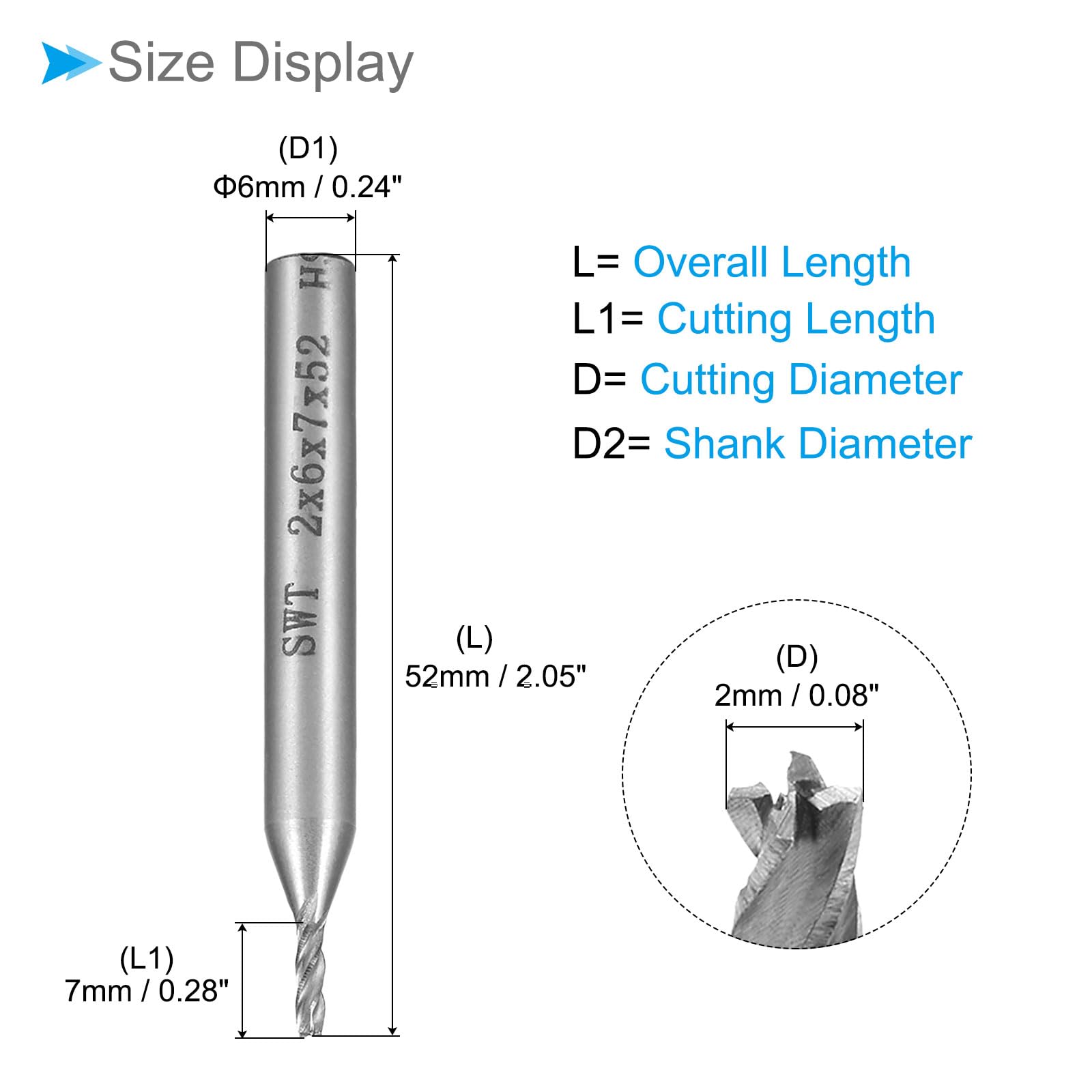 Fresa A Spirale A 4 Taglienti, Diametro 16mm Lunghezza 32mm