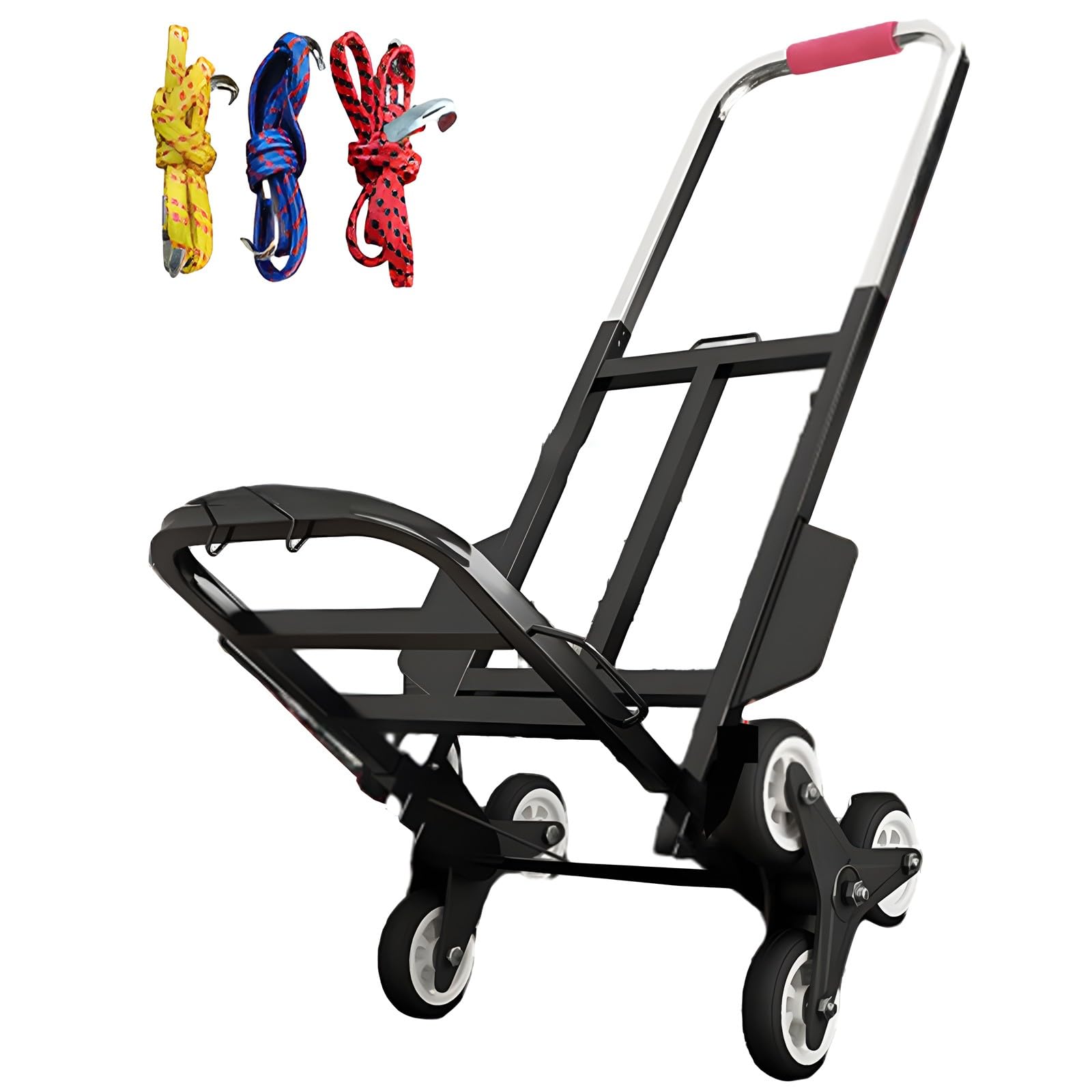 Heavy-Du - Carrito plegable de 330 libras Capaci - Carretilla manual con 6 ruedas de goma para facilitar el transporte de cargas pesadas