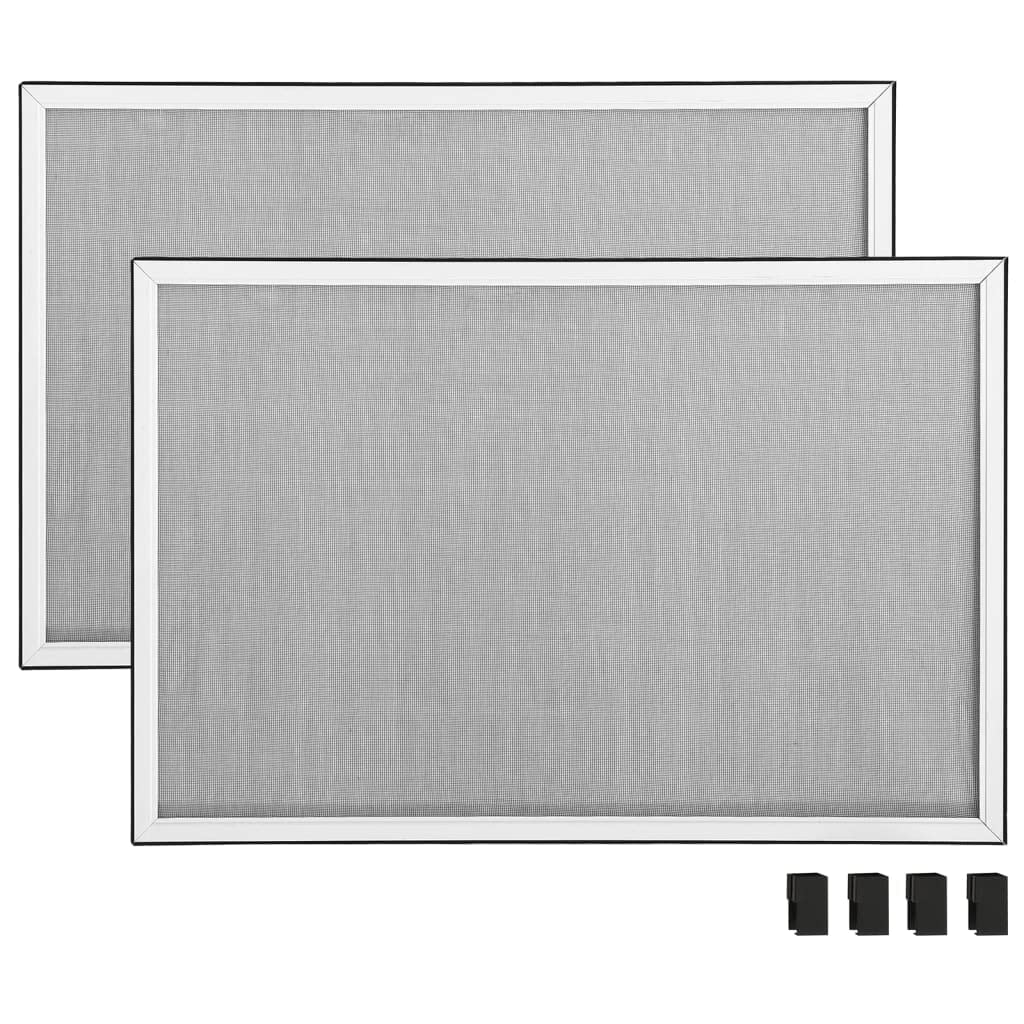 Teleskop-Fliegengitter für Fenster Weiß (100-193) x75 cm, Insektenschutz mit Aluminiumrahmen und Fiberglasnetz, verstellbares Fliegengitter-Fenster für Rollladen