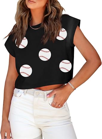 Baseball Shirts Women Baseball Mom Tshirt Funny Ballgame Graphic Tee Game Day Fan Gift Casual Short Sleeve Crop Tops