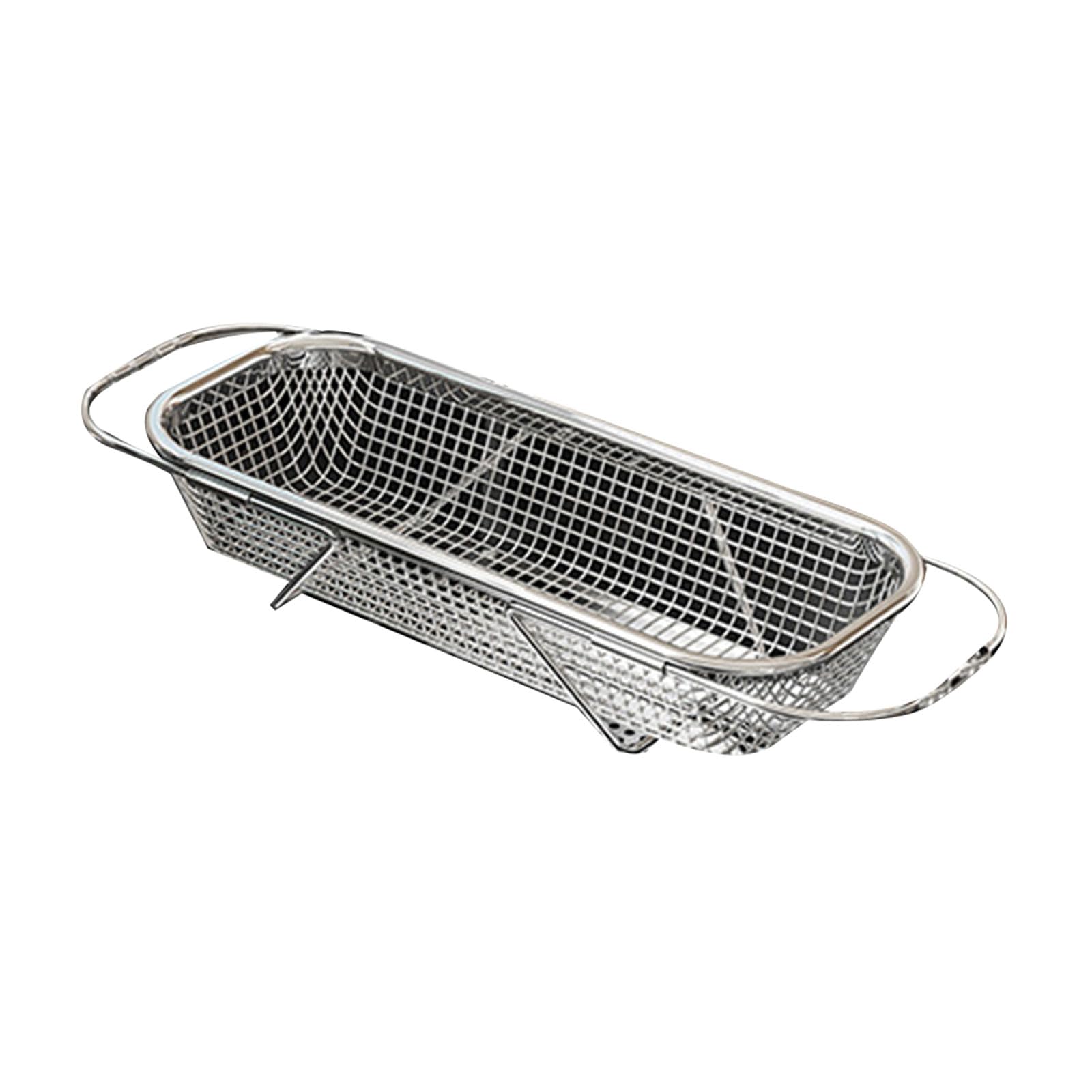YROHGKPN Kitchen Sink Organizers Stainless Steel Retractable Drying Rack with Quick Drainage Designs Expandable Kitchen Sink Drain Basket