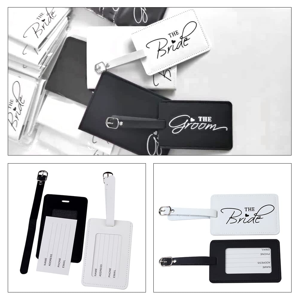 2 Etichette Per Bagagli Mr E Mrs In PU - Impermeabili Per Viaggi Di Coppia - Ideale Per Luna Di Miele - Foto 4