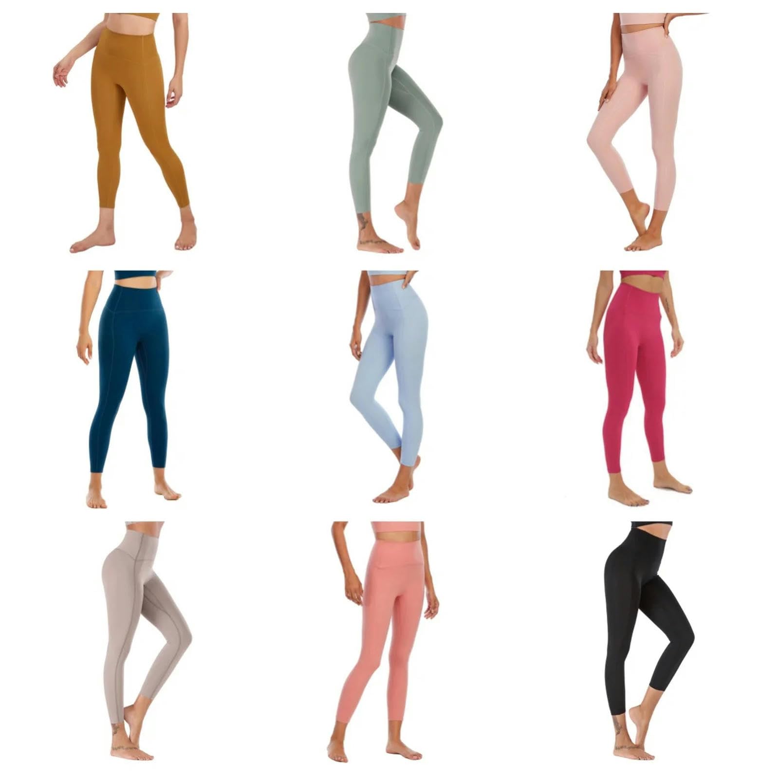 Legginsy dla kobiet z Wielkiej Brytanii damskie z wysokim stanem brzoskwiniowe obcisłe legginsy do jogi dziewięciopunktowe legginsy fitness ćwiczenia sportowe spodnie