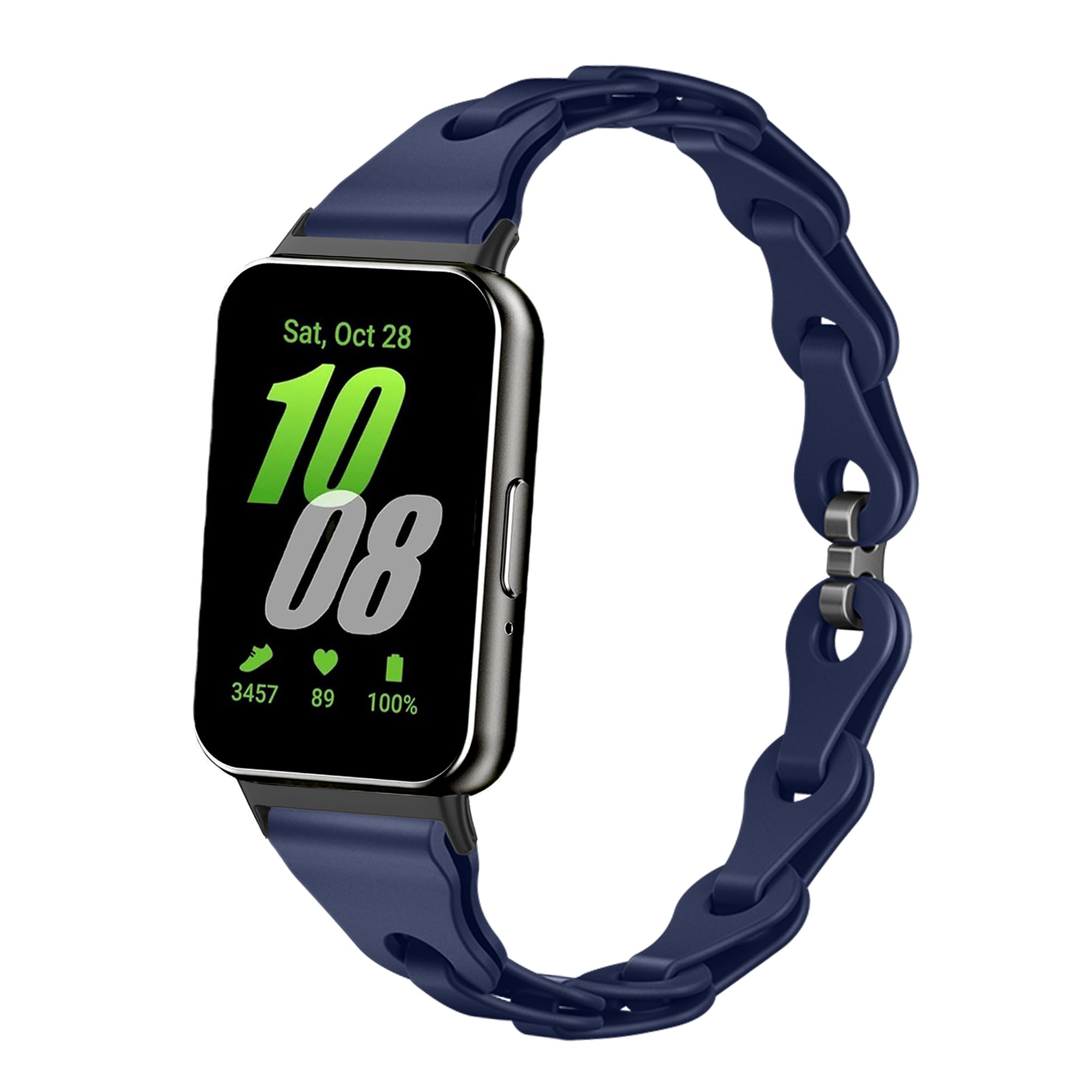 Gheper Slim fit Bands Compatible with Samsung Galaxy Fit3[2024] SM-R390 Smartwatch Bracelet Soft Silicone Sport Wristband Straps Replacement for Galaxy Fit3[2024] SM-R390 Women