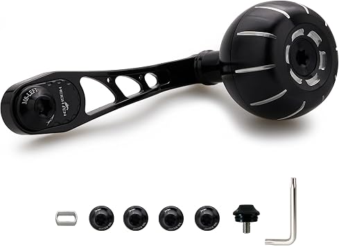 HEIGHTEN 65mm/75mm Fishing Reel Handle with 38mm Knob for Shimano Daiwa Abu Garci Penn Kastking Lew's Baitcasting Reel Power Crank Accessory