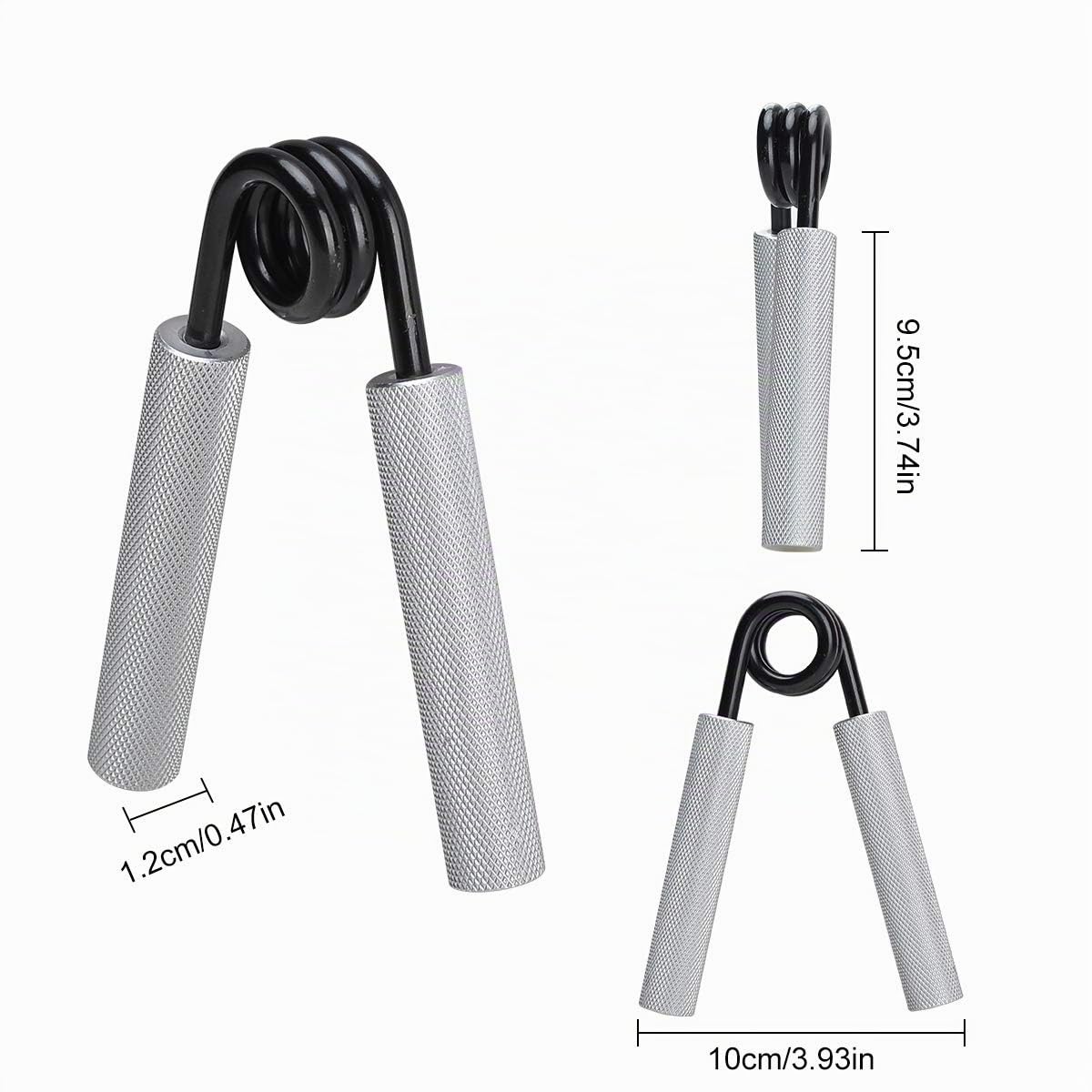 Confezione da 4/5 Rinforzi per Impugnatura (50/100/150/200/250 LBS), Metallo Antiscivolo, Resistente per la Costruzione Muscolare