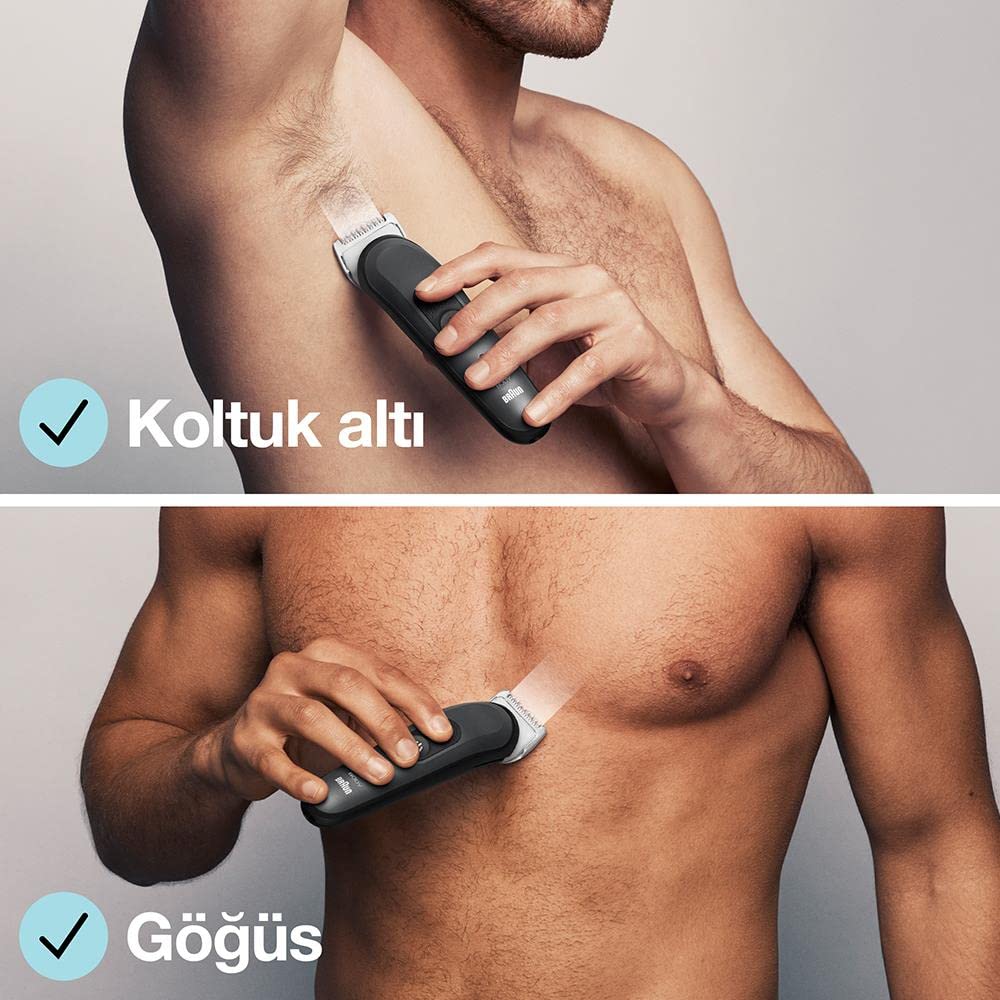 Braun BodyGroomer 3 BG 3350 SkinShield Teknolojisi, 3 Ek Parçalı Vücut Bakım Seti