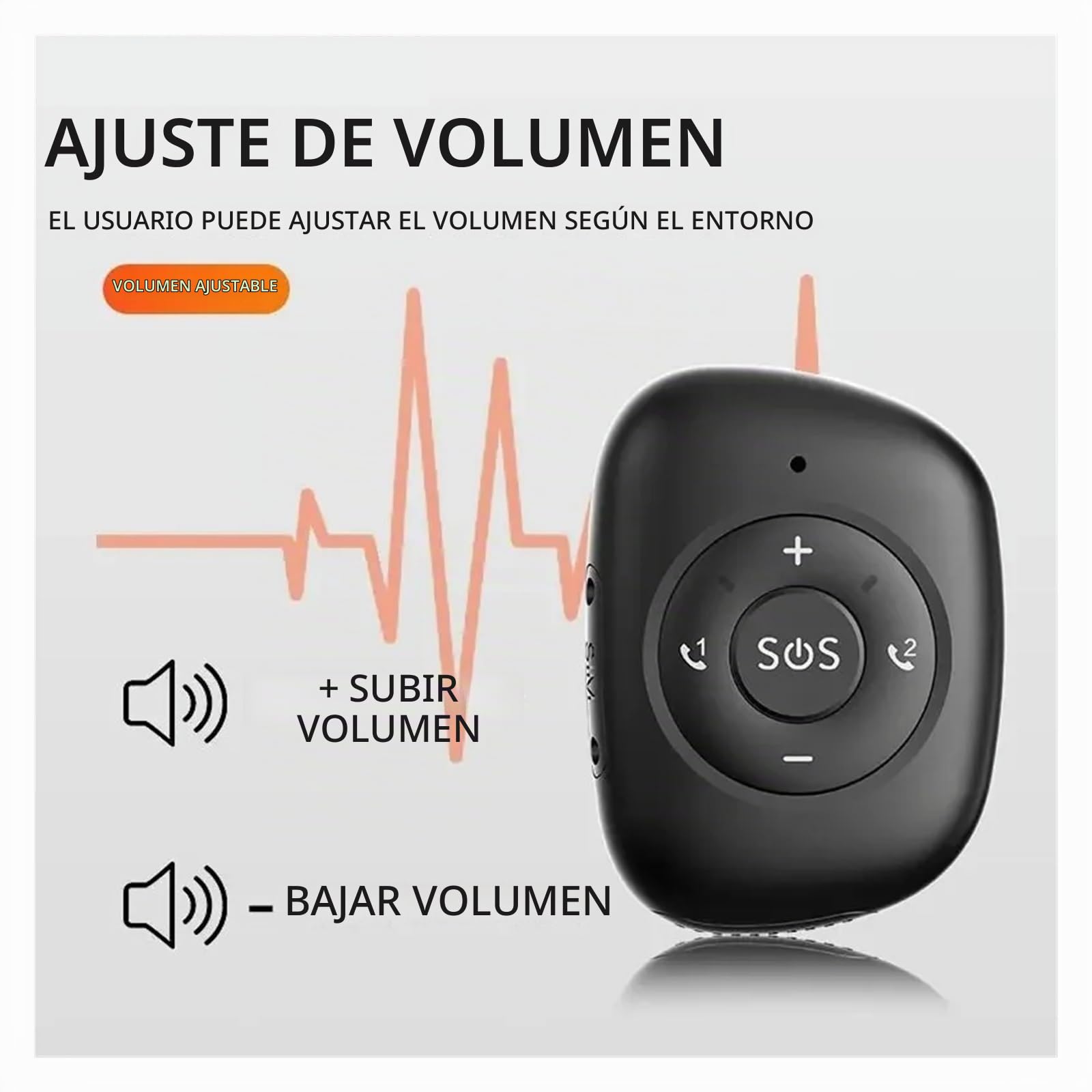 Colgante rastreador GPS V50 4G en Tiempo Real con Alerta de caída, Llamada bidireccional, Alarma SOS, localizador for Mujeres Mayores y niños, aplicación(V50-red)