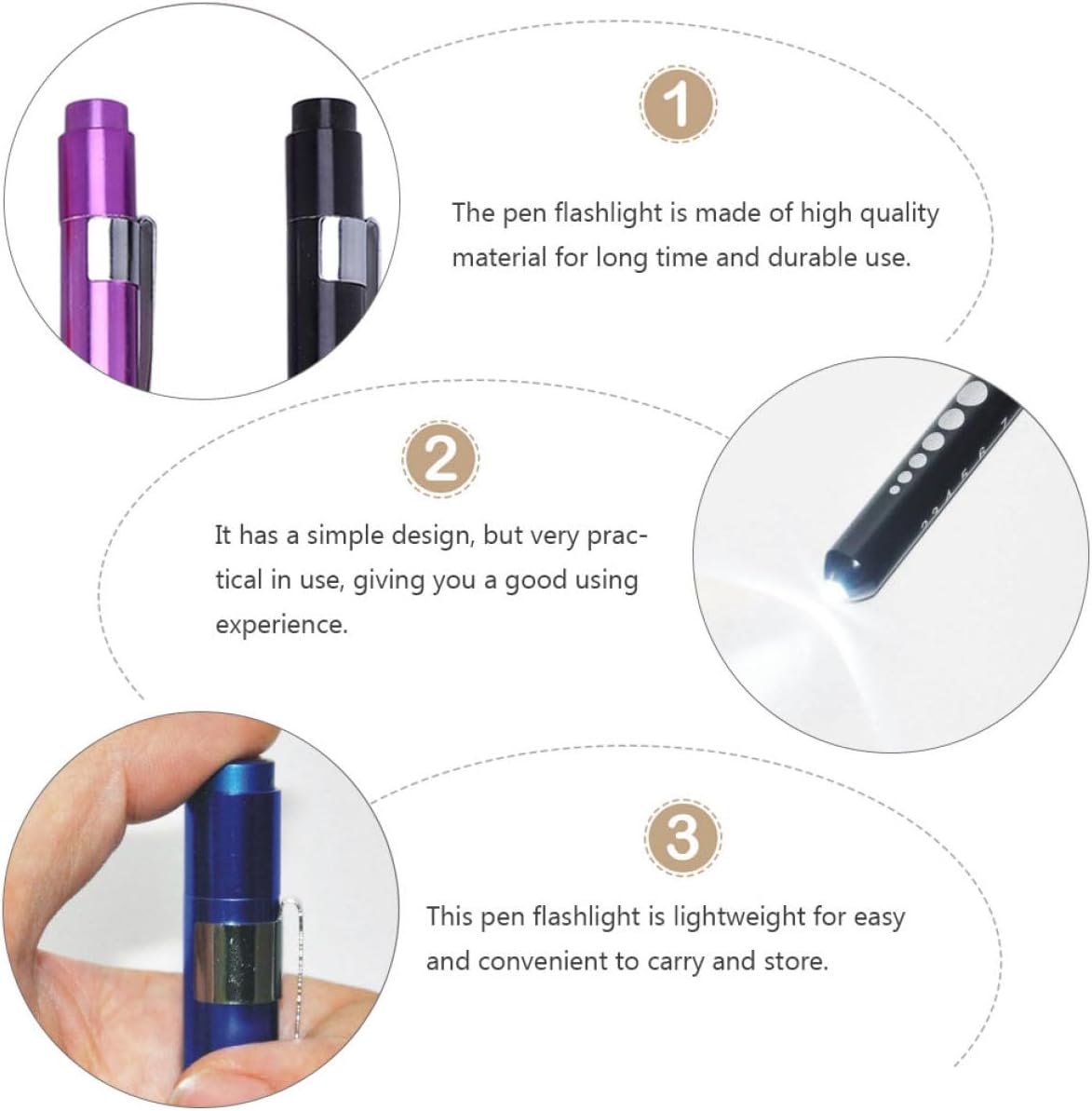 6pcs Reusable Multifunctional LED Pen Torch for Daily Use image 4