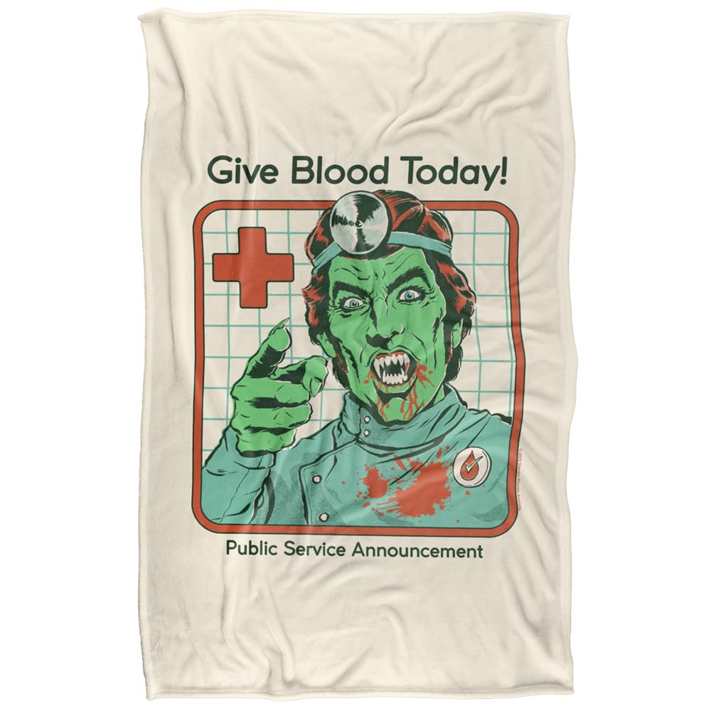 Couverture Give Blood Today Steven Rhodes plaid vintage soyeux