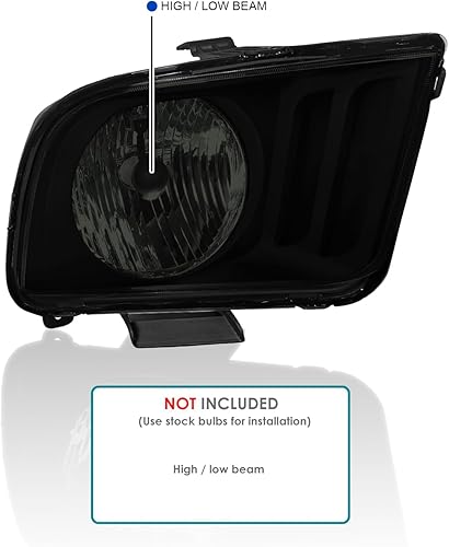 Miniatura 2 de Faros delanteros para Ford Mustang, Humo