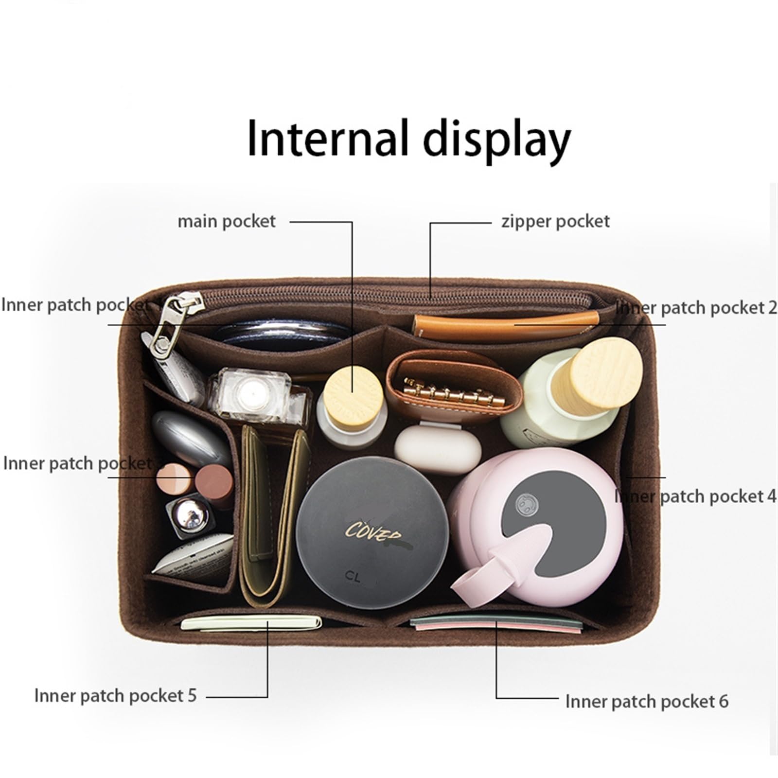 Fictory Tote Bag Organizer Insert voor Speedy 25 30 35, opslag met