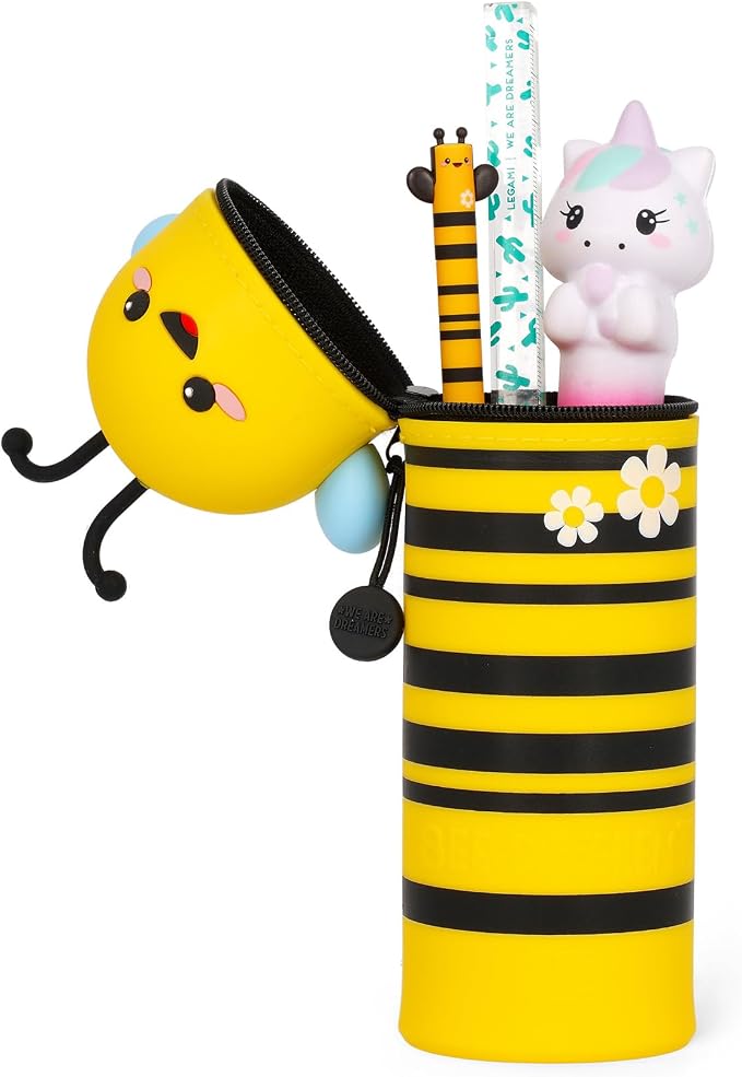 Produktbild von 2 In 1 Silicon Federmäppchen - Kawaii Mäppchen Schneemann + 2 Washi