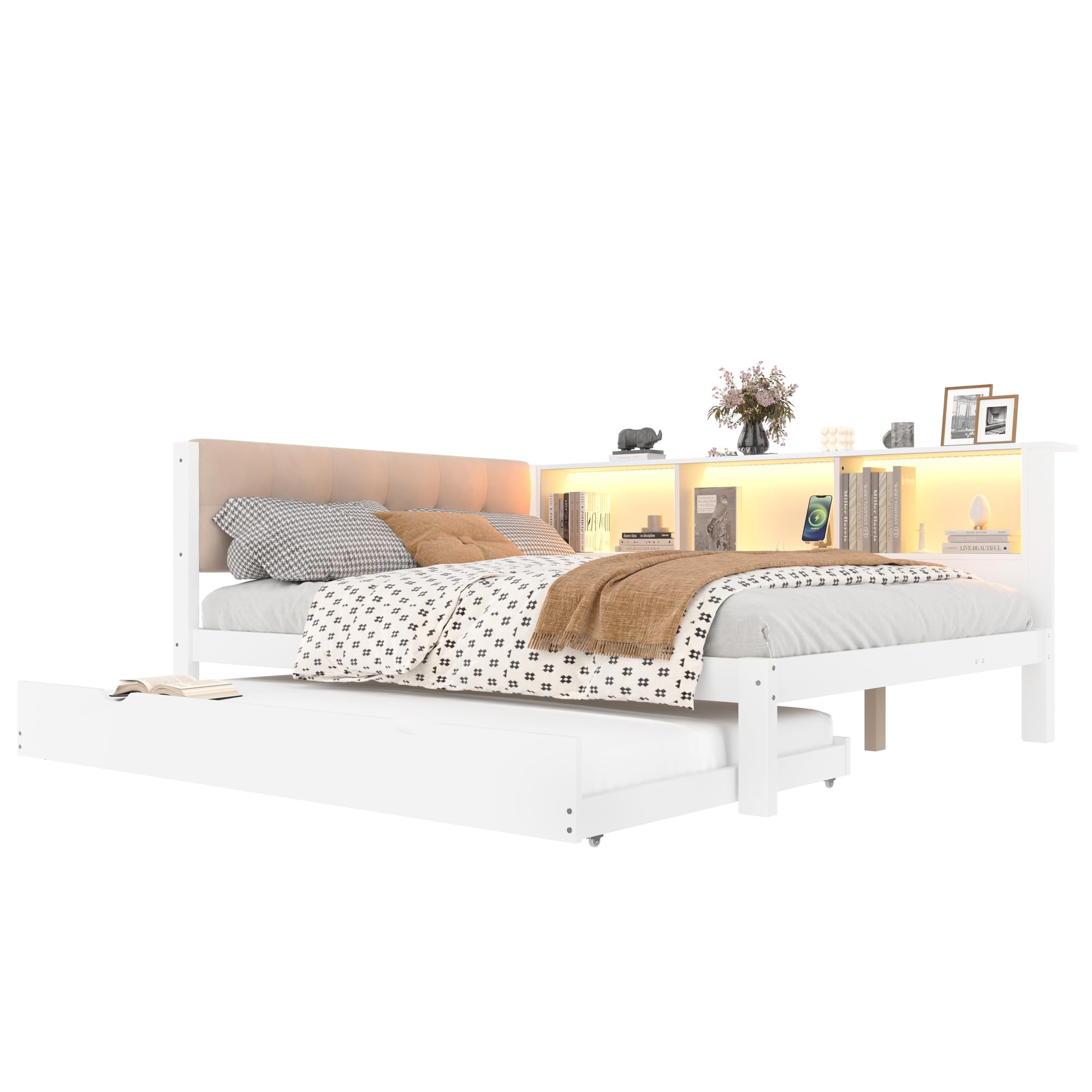 Fasba Cama con Almacenamiento y Puerto USB - Diseño práctico para niños y familias Modelo FCLYD-WX000340AAK