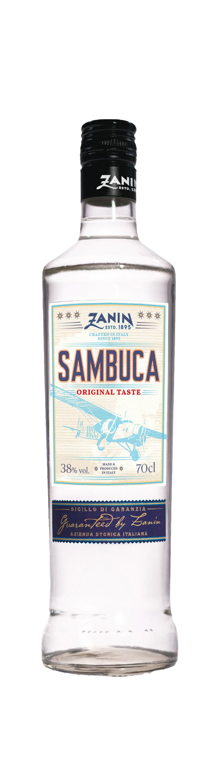 Zanin 1895 Sambuca Liqueur 70cl, 38% ABV | Sweet, Smooth, Anise Liqueur