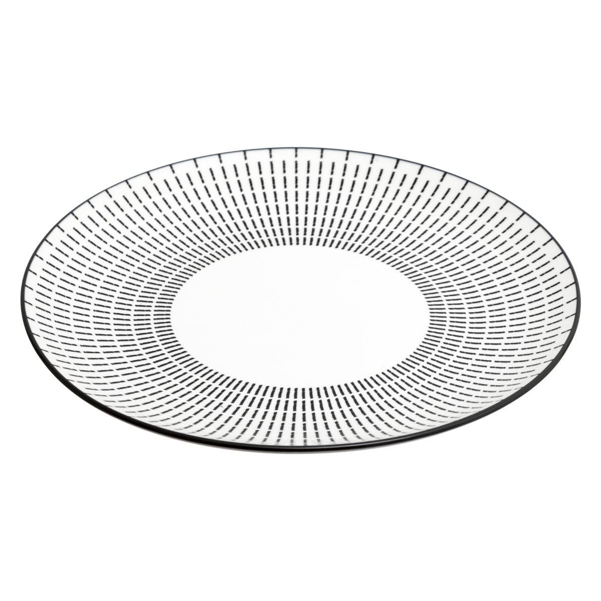 Secret de Gourmet - Service de Table 18 Pièces "Lunis" 27cm Noir & Blanc