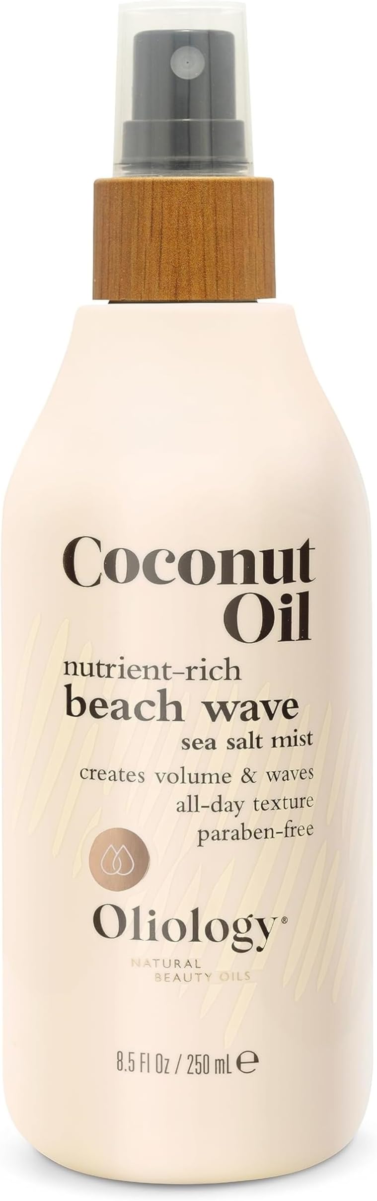 Coconut Oil Beach Wave Sea Salt Mist Spray - Creates Volume and Tousled Waves, Texture and Style that Lasts All Day (8 Oz)