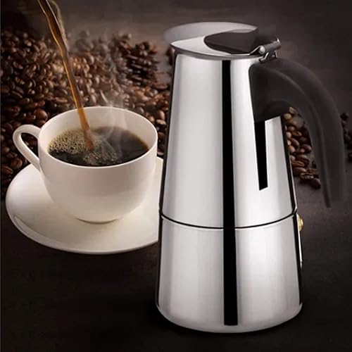 Miniatura 3 de Psytfei Moka Pot 300ML Moka Espress - Cafetera de acero inoxidable, cafetera italiana, cafetera aislada para el hogar