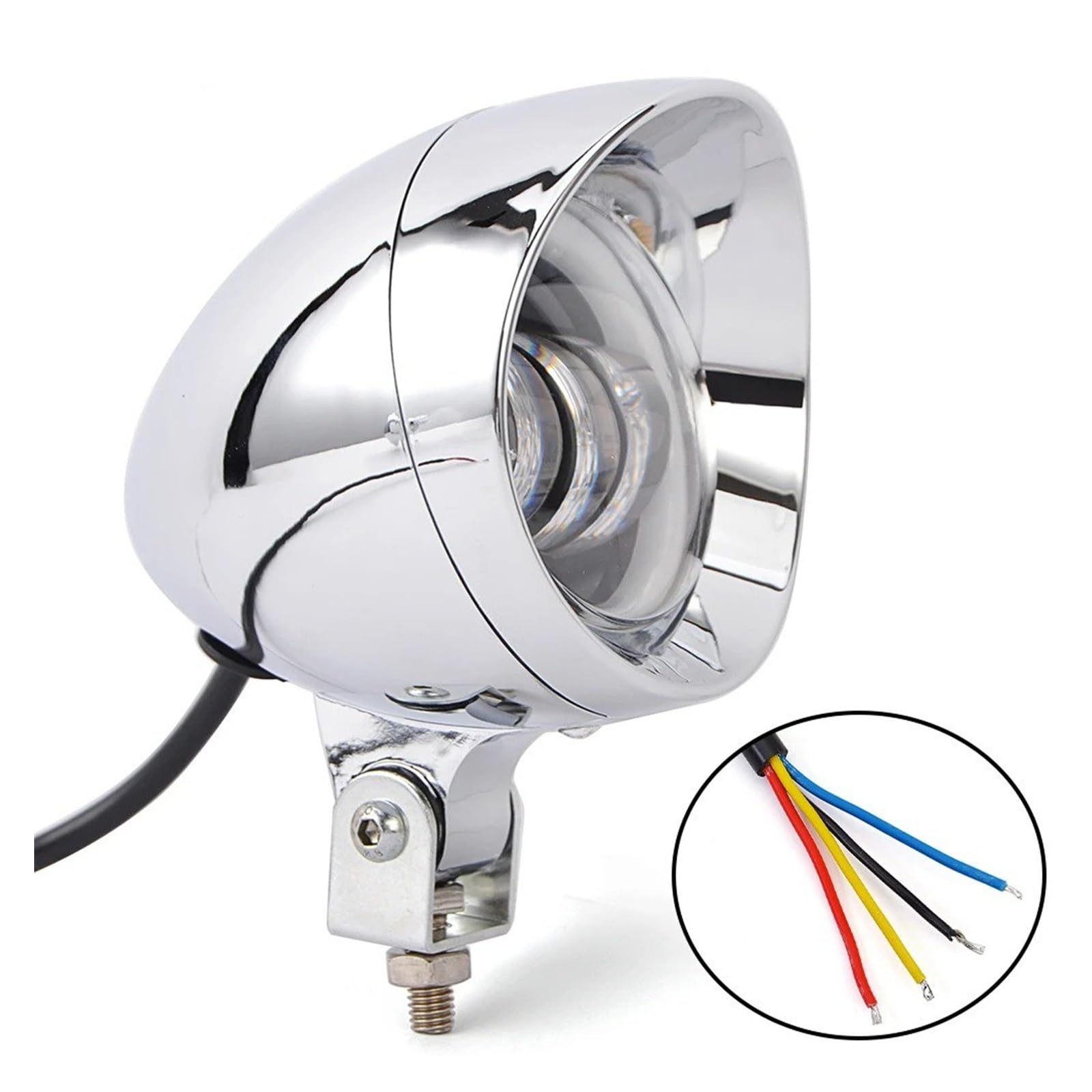 Per Softail Bobber Chopper Moto Faro Anteriore A LED Cafe Racer Spot Fendinebbia Angel Eye Fendinebbia Anteriore