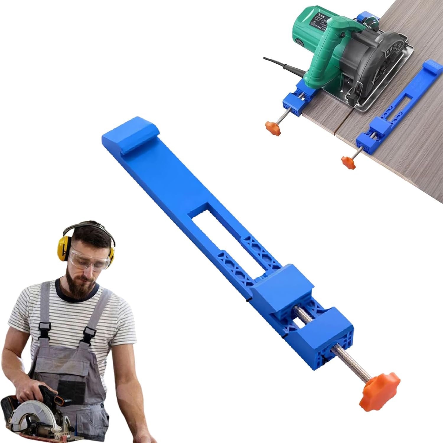 MUMQAQ Adjustable Cutting Machine Base Guide,Portable Adjustable Abs Cutter Holder,Portable Electric Circular Saw Milling Positioning Clamp,Precision Wood Cutting Guidewoodworking Tools
