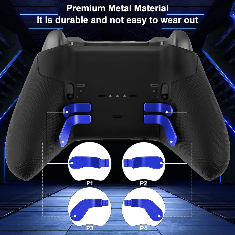AXFEE 13 en 1 Metal Thumbsticks, Joysticks avec D-Pad Bouton Palettes magnétiques Métal, pour Xbox One Elite/Elite Series 2 Core Manette, Bouton de Remplacement pour Xbox One Elite Series 2