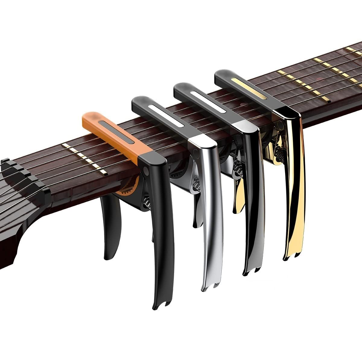 Accueil Capo de guitare Accueil Capo de guitare Capo solo à tête interchangeable en alliage de zinc Guitare folk Guitare classique Guitare électrique Capodastre universel avec fonction de clou à cord
