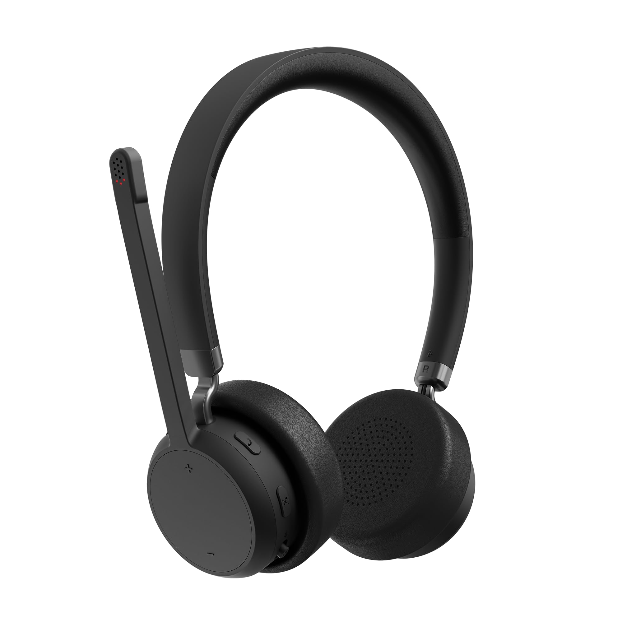 Lenovo Cuffia stereo wireless con microfono, collegamento Bluetooth, fino a 60 ore di utilizzo, ricarica con cavo Type-C, microfono con noise suppression, struttura leggera (solo 138gr)