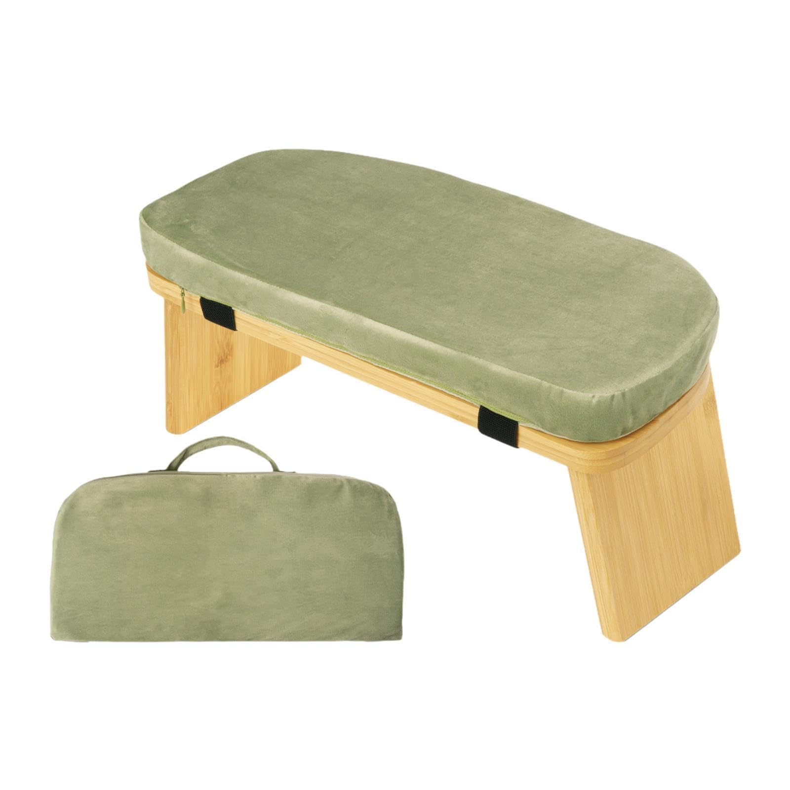 Milageto Banco de Meditación, Apoyo para Arrodillarse, Soporte para La Cadera, Plegable, Cómodo Y Ergonómico, para El Ocio, Sala de Estar, Interior, Exterior,