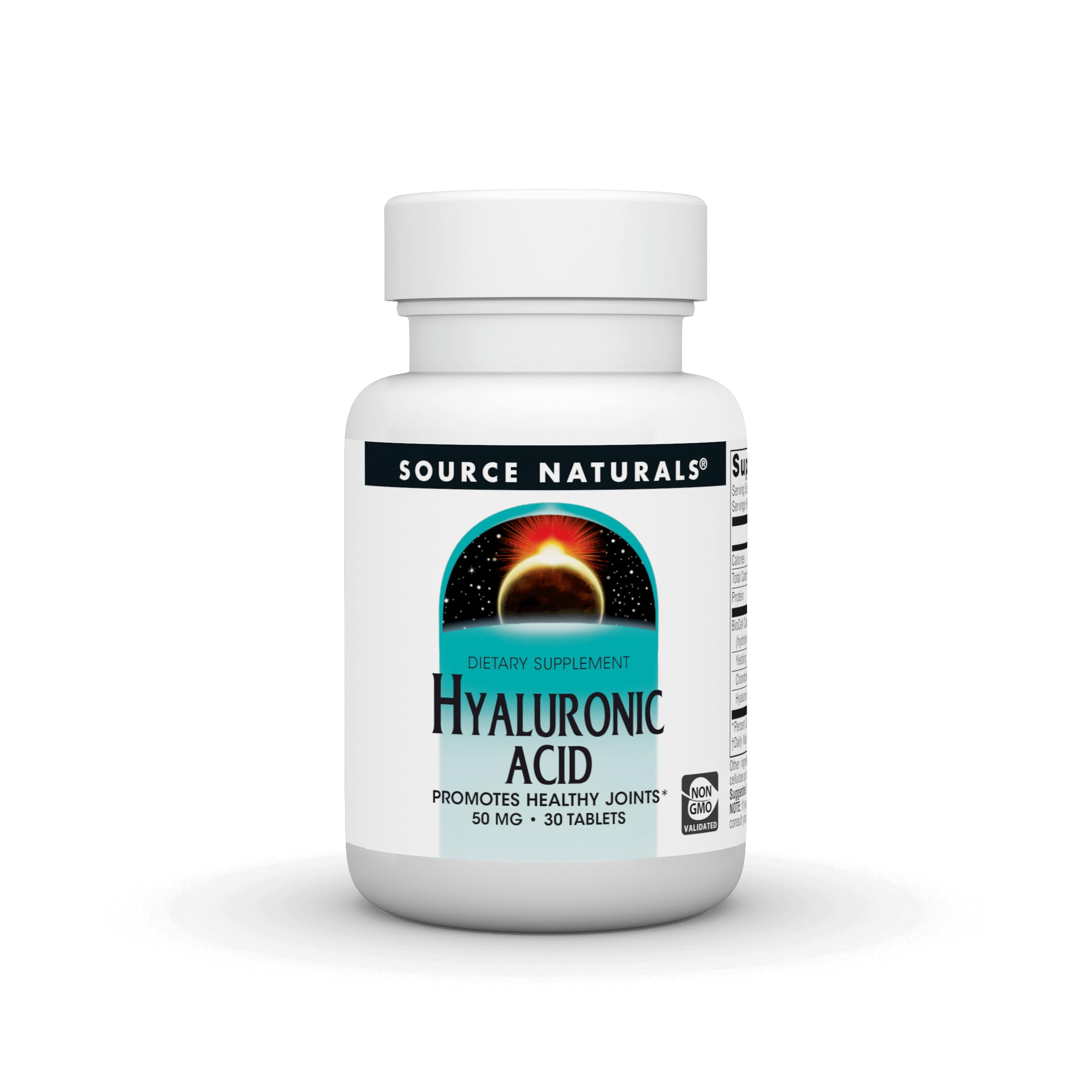 Source Naturals Hyaluronic Acid, 50mg, 30 Tablets 30 Count (Pack of 1)