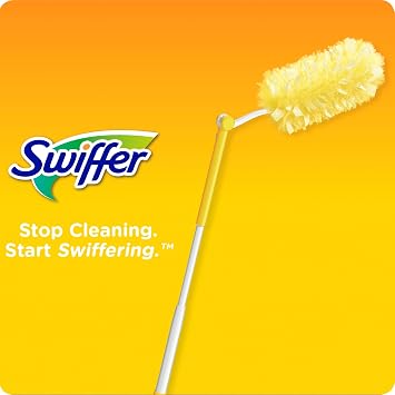 Swiffer Dusters Heavy Duty 3 ft Extended Handle Dusting Kit (1 Duster, 3 Refills)