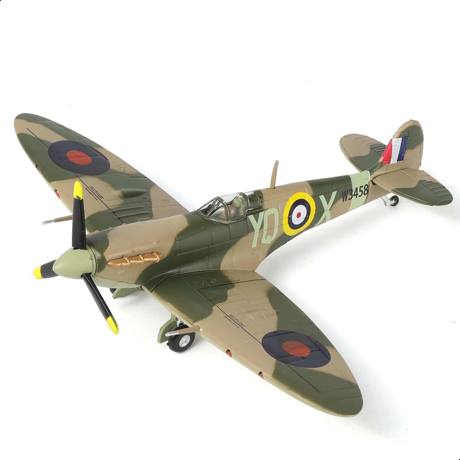 NUOTIE 1/72 UK Super Navy Spitfire - Maqueta de avión de combate de metal fundido a presión, simulación de la Segunda Guerra Mundial, modelo retro con soporte